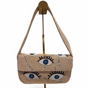America & Beyond Celestial Evil Eye Beaded Bag